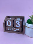 Wooden Calendar Blocks (Brown) - NG382