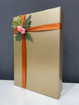 Gift Box with Ribbon and Flower (Dull Gold) - NSB