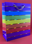 Golden Foiled Straight Lines Gift Bags