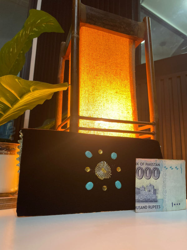 Handmade Money Envelope (Black/Blue) - MFW01