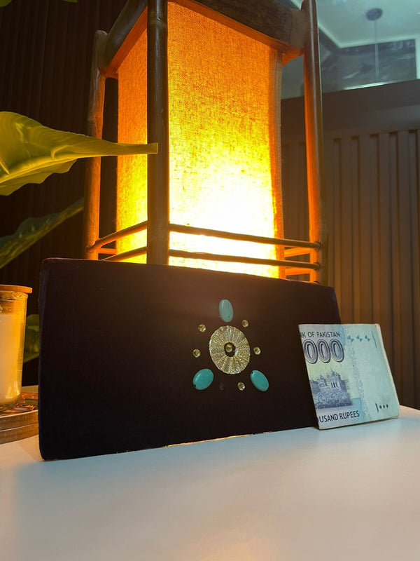 Handmade Money Envelope (Black/Blue) - MFW01