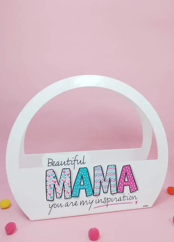 Acrylic Gift Basket For Mom - MOMB01