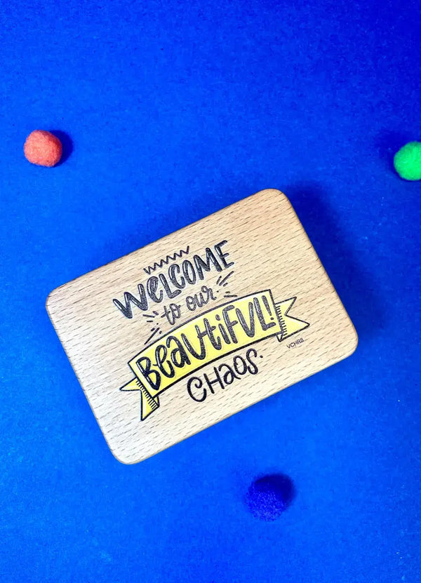 Welcome To Our Beautiful Chaos Visiting Card Holder - VCHR8