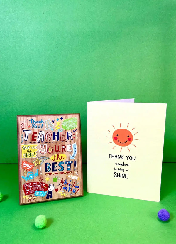 Thank You Teacher For Helping Me Shine Gift Bundle (2 in 1)