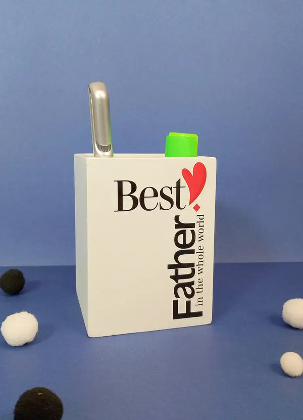 Best Father In The Whole World Desk Organizer (White) - DDB47