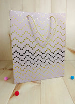 Golden Chevron Gift Bags