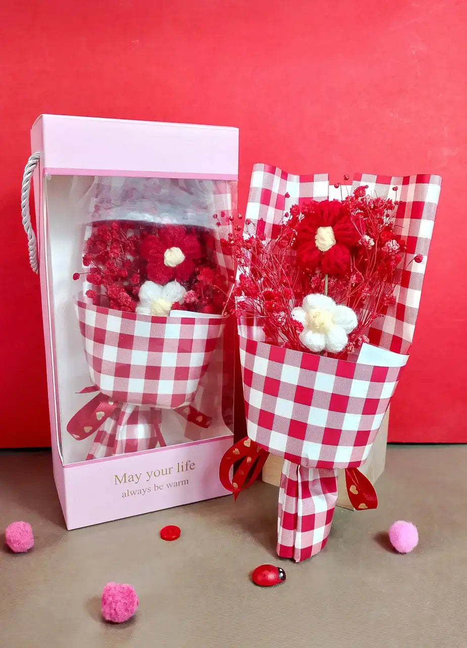 Crochet Flower Bouquet (Red) - IT1082