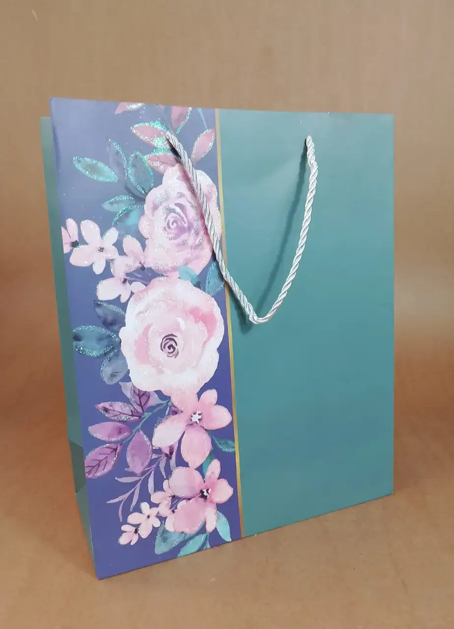 Floral Gift Bag (Sea Green) - IT723