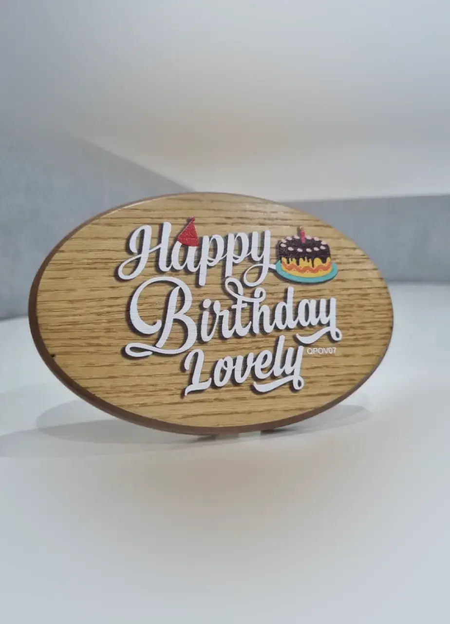 Happy Birthday Lovely Quotation Plate - QPOV07