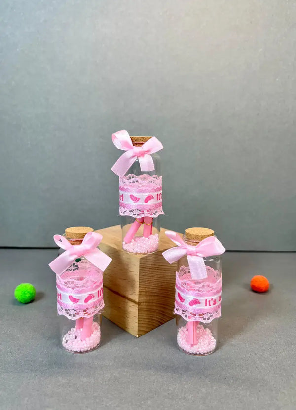 It's a Girl Message Bottle (Pink) - NG399
