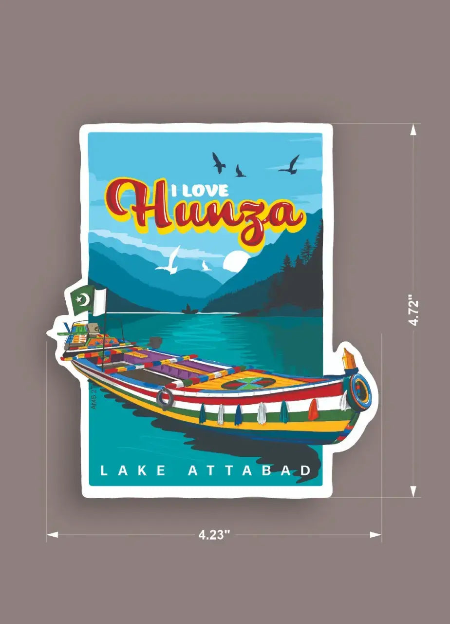 Fridge Magnet (I Love Hunza) - AMS27