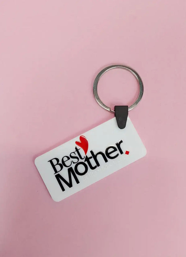 Best Mother In The World Keychain (White) - MMP35