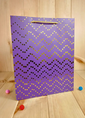 Golden Chevron Gift Bags