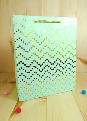 Golden Chevron Gift Bags