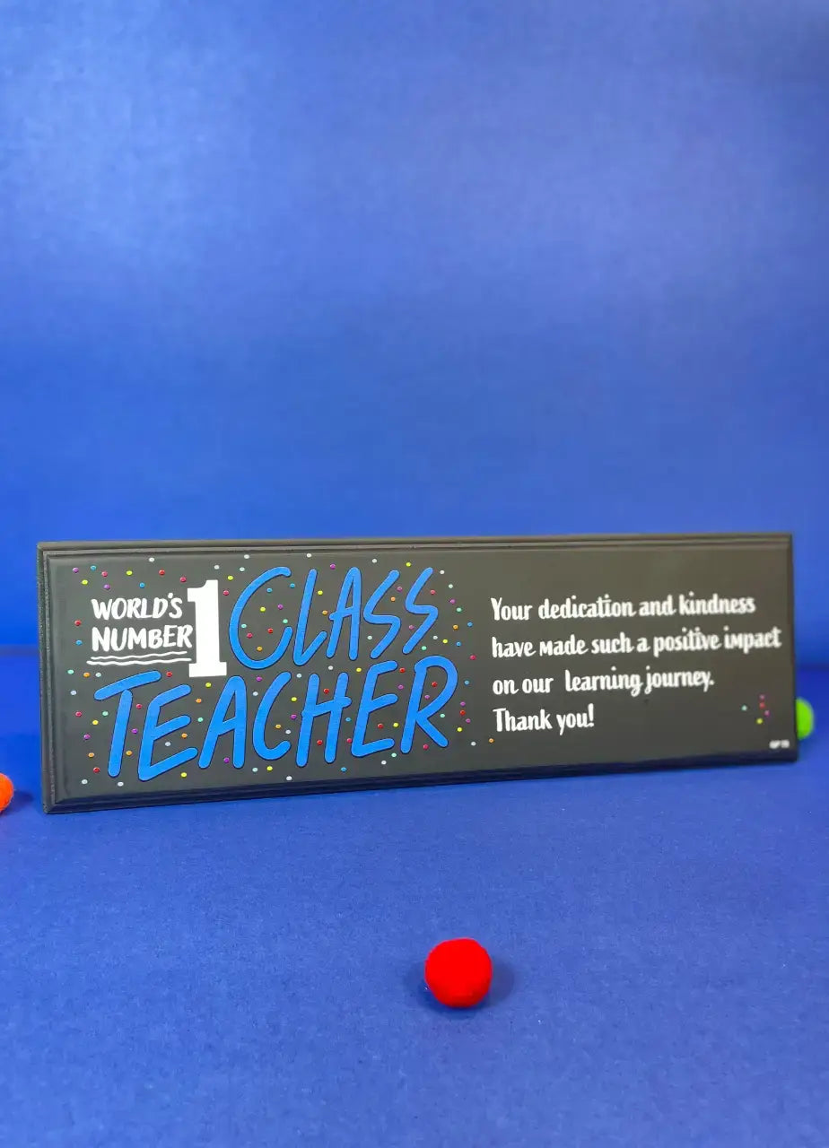 World's Number 1 Class Teacher Quotation Plate - QP75 – thecardcompany