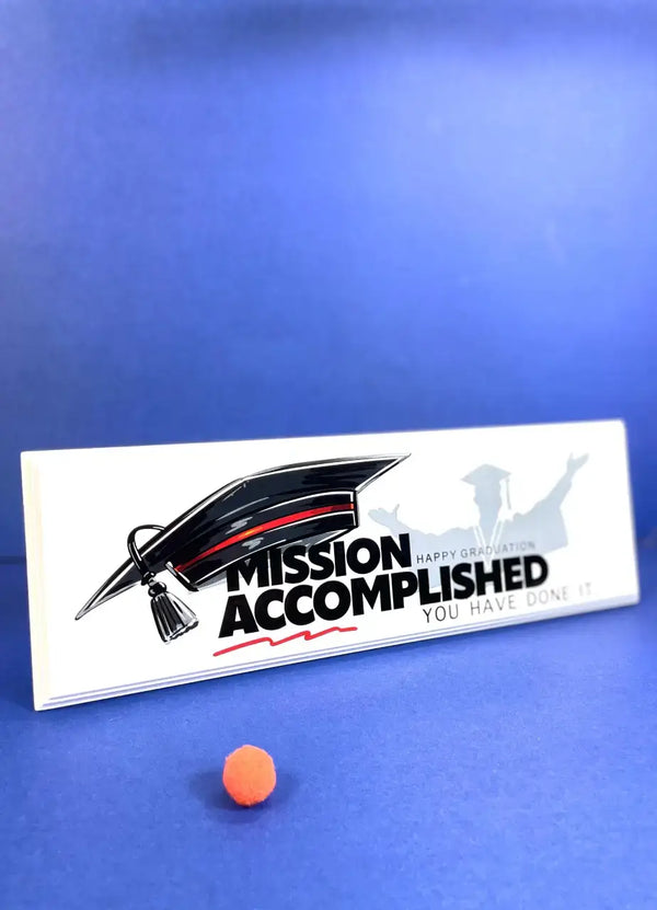 Mission Accomplished Graduation Quotation Plate - QP77