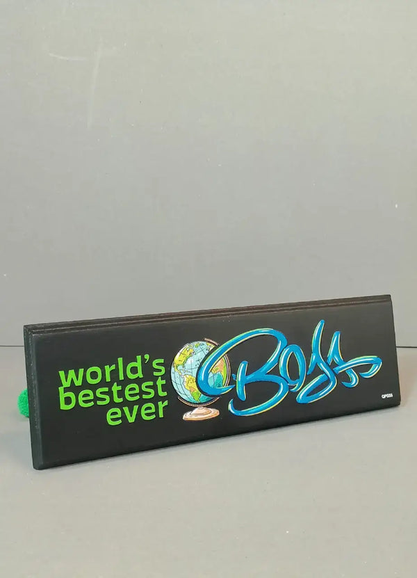 World's Bestest Ever Boss Quotational Plate - QPS55