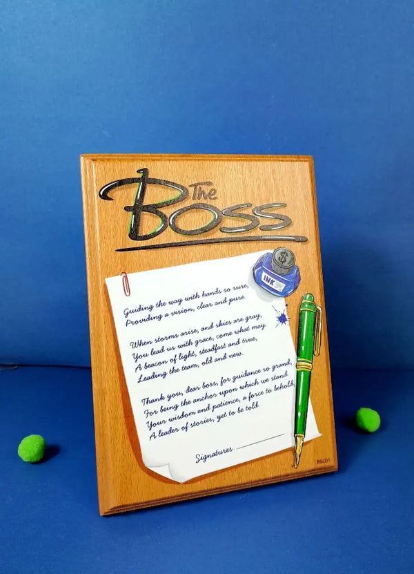 The Boss Wooden Shield - BSLD1