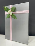 Gift Box with Ribbon and Flower (Grey) - NSB