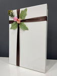 Gift Box with Ribbon and Flower (White) - NSB