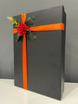 Gift Box with Ribbon and Flower (Black) - NSB