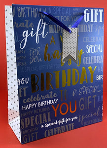 Golden Foil Birthday Bags